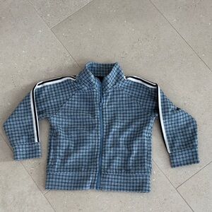 Janie and Jack Plaid Jacquard Side Stripe Jacket